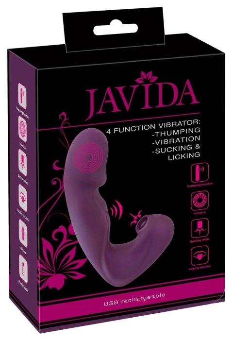 Javida - 4 Funkcyjny Wibrator Do Podwójnej Stymulacji Javida - 4 Funkcyjny Wibrator Do Podwójnej Stymulacji