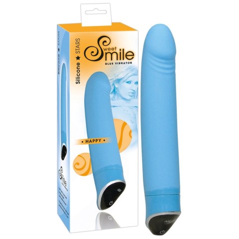 Sweet Smile - Niebieski Wibrator Lekko Zakrzywiony Z 7 Trybami Wibracji Sweet Smile - Niebieski Wibrator Lekko Zakrzywiony Z 7 Trybami Wibracji
