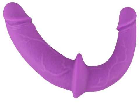 Sweet Smile - Uprząż Strap-On Z Podwójnym Fioletowym Dildo Sweet Smile - Uprząż Strap-On Z Podwójnym Fioletowym Dildo