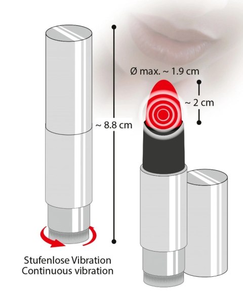 You2Toys - Wibrator w kształcie szminki You2Toys - Wibrator w kształcie szminki