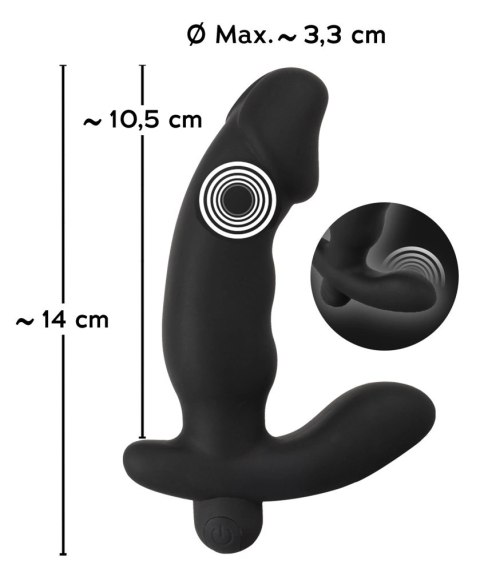 ANOS - Silikonowy Wibrator Prostaty 14 CM Czarny ANOS - Silikonowy Wibrator Prostaty 14 CM Czarny