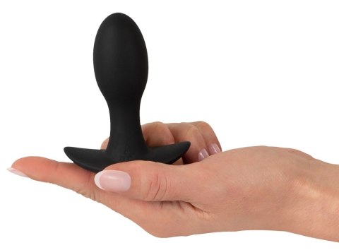 ANOS - Silikonowy Wibrujący Mini Plug Analny Czarny ANOS - Silikonowy Wibrujący Mini Plug Analny Czarny