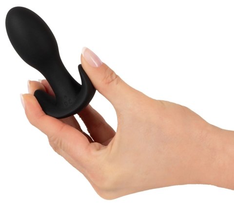 ANOS - Silikonowy Wibrujący Mini Plug Analny Czarny ANOS - Silikonowy Wibrujący Mini Plug Analny Czarny