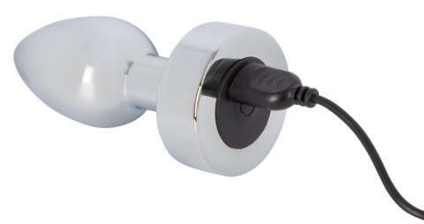 ANOS Metalowy Korek Wibracyjny 7 Trybow 9cm Srebrny Ładowany USB ANOS Metalowy Korek Wibracyjny 7 Trybow 9cm Srebrny Ładowany USB
