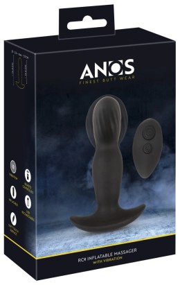 ANOS RC Inflatable Plug Czarny 10 Trybow Wibracji Pompka 14,6 cm