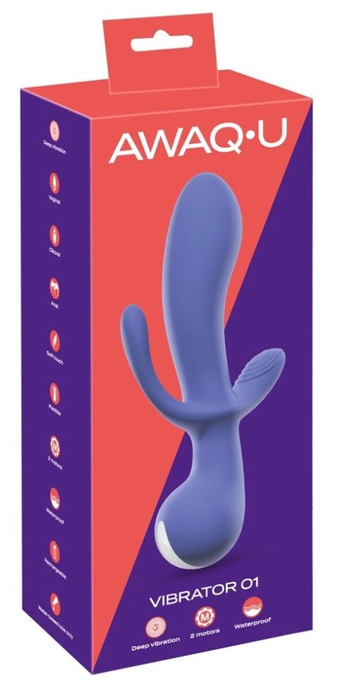 AWAQ.U - Wibrator Z Trzema Ramieniami Fioletowy Vibrator 1 AWAQ.U - Wibrator Z Trzema Ramieniami Fioletowy Vibrator 1