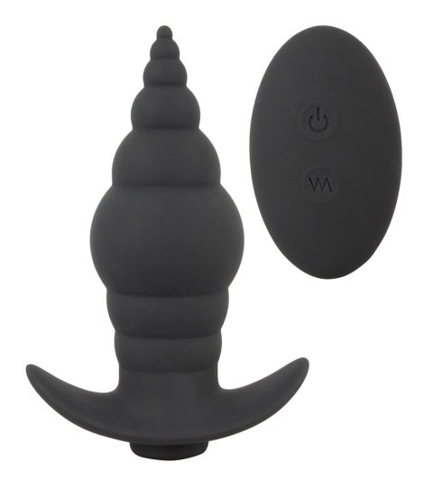 Black Velvets - Plug Analny W Kształcie Stożka Z Pilotem Czarny Black Velvets - Plug Analny W Kształcie Stożka Z Pilotem Czarny