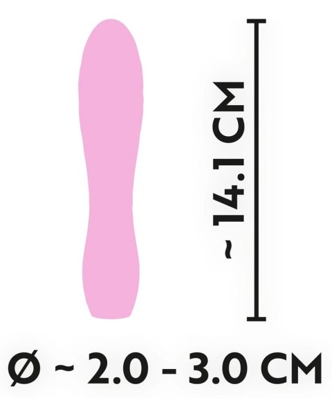 Cuties - Poręczny Mini Wibrator Z Rowkami Różowy Cuties - Poręczny Mini Wibrator Z Rowkami Różowy