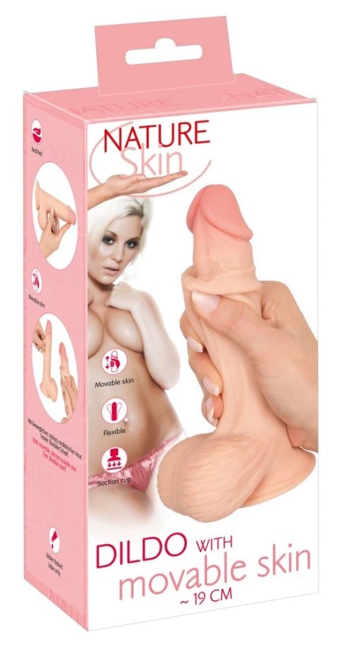 Nature Skin - Elastyczne Naturalne Dildo Z Ruchomą Skórą 18,7 cm Nature Skin - Elastyczne Naturalne Dildo Z Ruchomą Skórą 18,7 cm