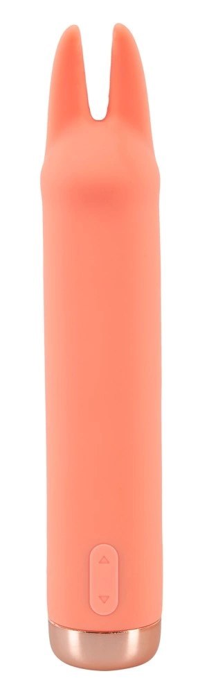 Peachy - Mini Wibrator Z Vibro-Uszami Pomarańczowy Peachy - Mini Wibrator Z Vibro-Uszami Pomarańczowy