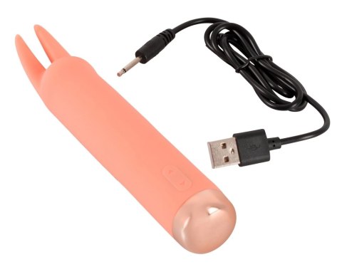 Peachy - Mini Wibrator Z Vibro-Uszami Pomarańczowy Peachy - Mini Wibrator Z Vibro-Uszami Pomarańczowy