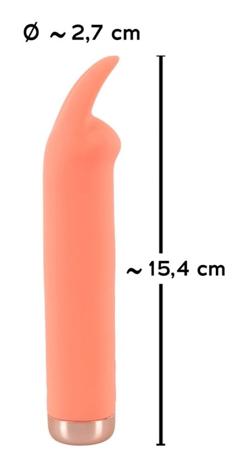 Peachy - Mini Wibrator Z Vibro-Uszami Pomarańczowy Peachy - Mini Wibrator Z Vibro-Uszami Pomarańczowy