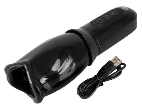 Stroker - Masturbator Z Obrotowym Rękawem W 4 Trybach Czarny Stroker - Masturbator Z Obrotowym Rękawem W 4 Trybach Czarny