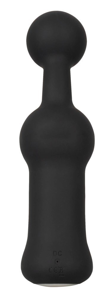 Black Velvets - Wibrator Prostaty Silikonowy Z Końcówką Kulki Czarny Black Velvets - Wibrator Prostaty Silikonowy Z Końcówką Kulki Czarny