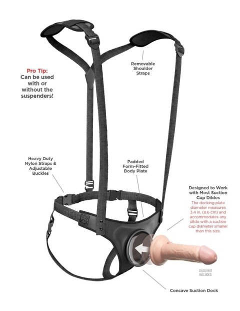 Body Dock Strap-On Suspenders - Uprząż Strap-On Z Paskami Na Ramiona Od Pipedream Body Dock Strap-On Suspenders - Uprząż Strap-On Z Paskami Na Ramiona Od Pipedream