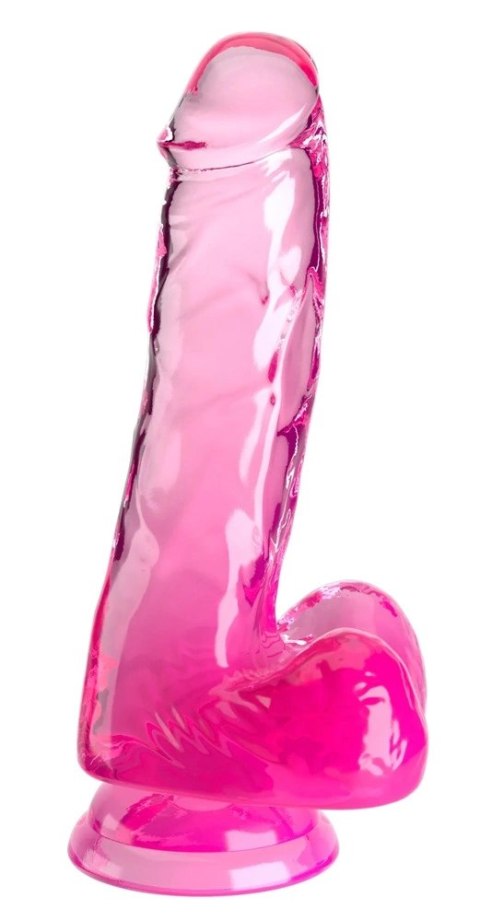 King Cock Clear - Realistyczne Dildo Z Jądrami I Przyssawką Przezroczyste-Różowe 15 CM King Cock Clear - Realistyczne Dildo Z Jądrami I Przyssawką Przezroczyste-Różowe 15 CM
