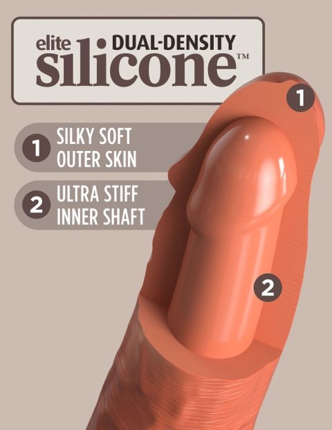 King Cock Elite - Realistyczne Silikonowe Dildo Z Przyssawką 20 CM Ciemny Kolor Skóry King Cock Elite - Realistyczne Silikonowe Dildo Z Przyssawką 20 CM Ciemny Kolor Skóry