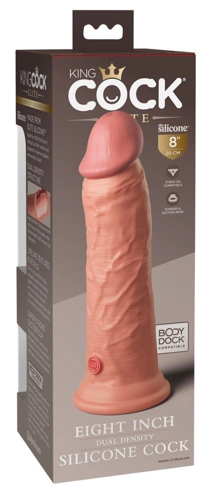 King Cock Elite - Realistyczne Silikonowe Dildo Z Przyssawką 20 CM Jasny Kolor Skóry King Cock Elite - Realistyczne Silikonowe Dildo Z Przyssawką 20 CM Jasny Kolor Skóry