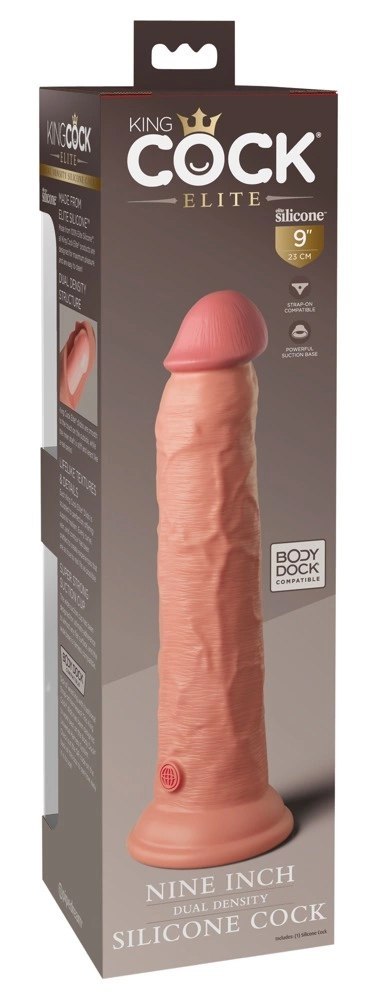 King Cock Elite - Realistyczne Silikonowe Dildo Z Przyssawką 23 CM Jasny Kolor Skóry King Cock Elite - Realistyczne Silikonowe Dildo Z Przyssawką 23 CM Jasny Kolor Skóry