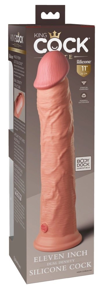 King Cock Elite - Realistyczne Silikonowe Dildo Z Przyssawką 28 CM Jasny Kolor Skóry King Cock Elite - Realistyczne Silikonowe Dildo Z Przyssawką 28 CM Jasny Kolor Skóry