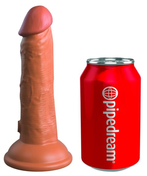 King Cock Elite - Realistyczny Silikonowy Wibrator Z Przyssawką 15 CM + Pilot Ciemny Kolor Skóry King Cock Elite - Realistyczny Silikonowy Wibrator Z Przyssawką 15 CM + Pilot Ciemny Kolor Skóry