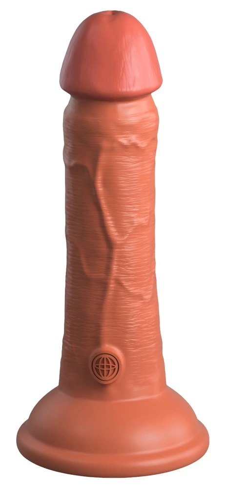 King Cock Elite - Realistyczny Silikonowy Wibrator Z Przyssawką 15 CM + Pilot Ciemny Kolor Skóry King Cock Elite - Realistyczny Silikonowy Wibrator Z Przyssawką 15 CM + Pilot Ciemny Kolor Skóry