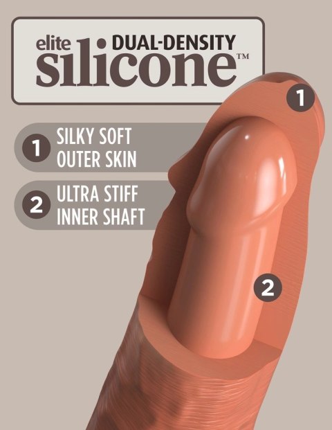 King Cock Elite - Realistyczny Silikonowy Wibrator Z Przyssawką 15 CM + Pilot Ciemny Kolor Skóry King Cock Elite - Realistyczny Silikonowy Wibrator Z Przyssawką 15 CM + Pilot Ciemny Kolor Skóry