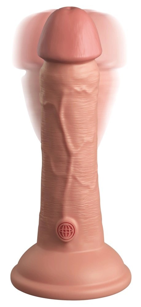 King Cock Elite - Realistyczny Silikonowy Wibrator Z Przyssawką 15 CM + Pilot Jasny Kolor Skóry King Cock Elite - Realistyczny Silikonowy Wibrator Z Przyssawką 15 CM + Pilot Jasny Kolor Skóry