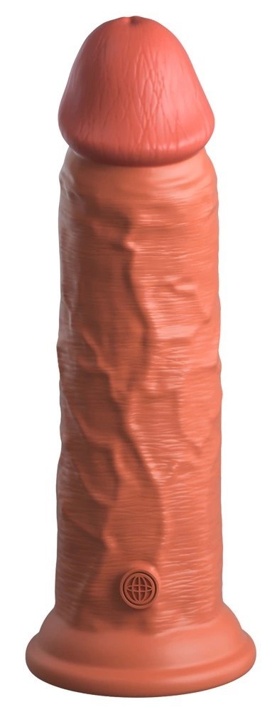 King Cock Elite - Realistyczny Silikonowy Wibrator Z Przyssawką 20 CM + Pilot Ciemny Kolor Skóry King Cock Elite - Realistyczny Silikonowy Wibrator Z Przyssawką 20 CM + Pilot Ciemny Kolor Skóry