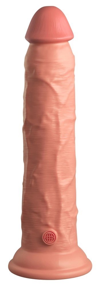 King Cock Elite - Realistyczny Silikonowy Wibrator Z Przyssawką 23 CM + Pilot Ciemny Kolor Skóry King Cock Elite - Realistyczny Silikonowy Wibrator Z Przyssawką 23 CM + Pilot Ciemny Kolor Skóry