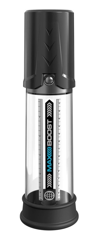Pump Worx - Przezroczysta Pompka Do Penisa Z Potężnym Ssaniem Max Boost Black Pump Worx - Przezroczysta Pompka Do Penisa Z Potężnym Ssaniem Max Boost Black