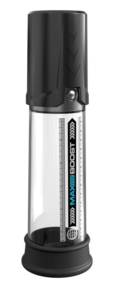 Pump Worx - Przezroczysta Pompka Do Penisa Z Potężnym Ssaniem Max Boost Black Pump Worx - Przezroczysta Pompka Do Penisa Z Potężnym Ssaniem Max Boost Black