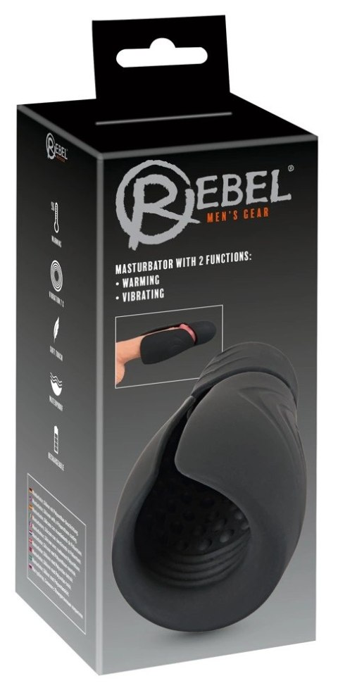 Rebel - Masturbator Z Funckją Podgrzewania Czarny Rebel - Masturbator Z Funckją Podgrzewania Czarny