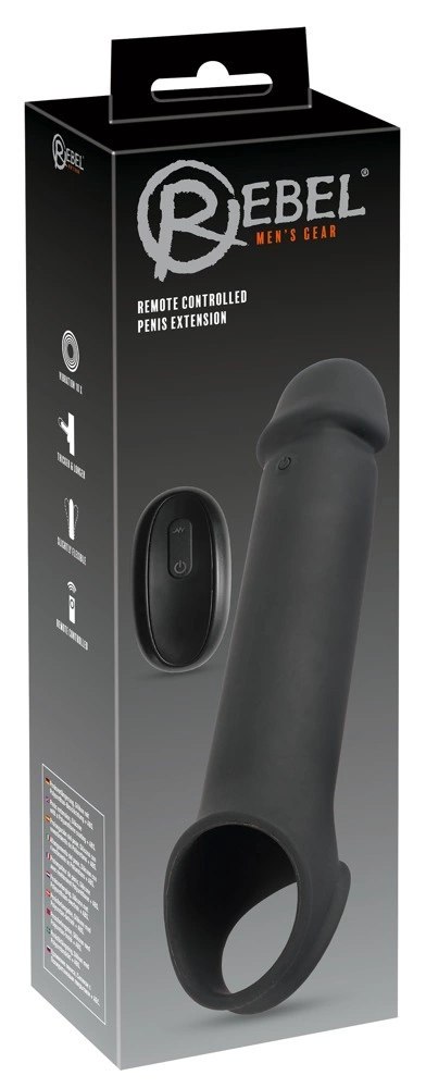 Rebel - Przedłużka Na Penisa Czarna +8 cm RC Penis Extension Rebel - Przedłużka Na Penisa Czarna +8 cm RC Penis Extension