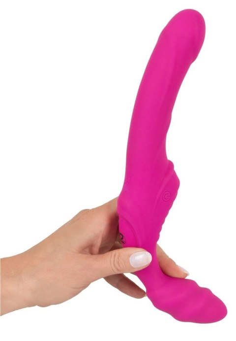 Strapless Strap-On - Wibrator Do Dzikich Gier Z 2 Końcówkami Różowy + Pilot Strapless Strap-On - Wibrator Do Dzikich Gier Z 2 Końcówkami Różowy + Pilot
