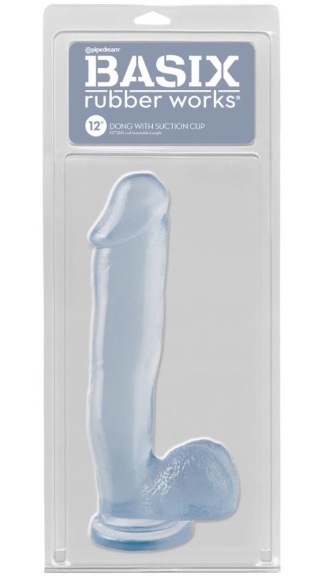 Pipedream Basix Deluxe Transparentny model z przyssawką 31 cm