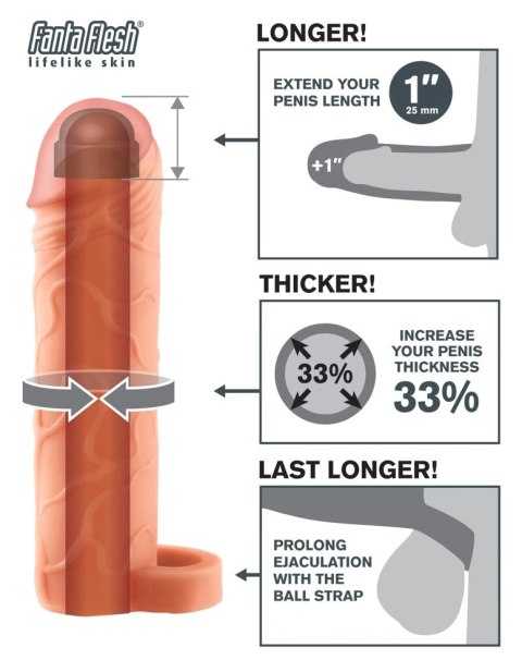 Fantasy X-Tensions - Nakładka Na Penisa 33% Większy Penis +2.5cm Cielisty Fantasy X-Tensions - Nakładka Na Penisa 33% Większy Penis +2.5cm Cielisty