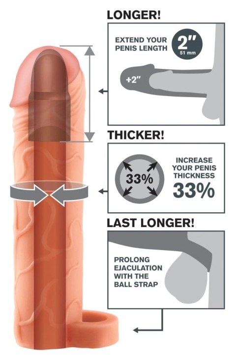 Fantasy X-Tensions - Nakładka Na Penisa 33% Większy Penis +5.1cm Cielisty 19cm Fantasy X-Tensions - Nakładka Na Penisa 33% Większy Penis +5.1cm Cielisty 19cm