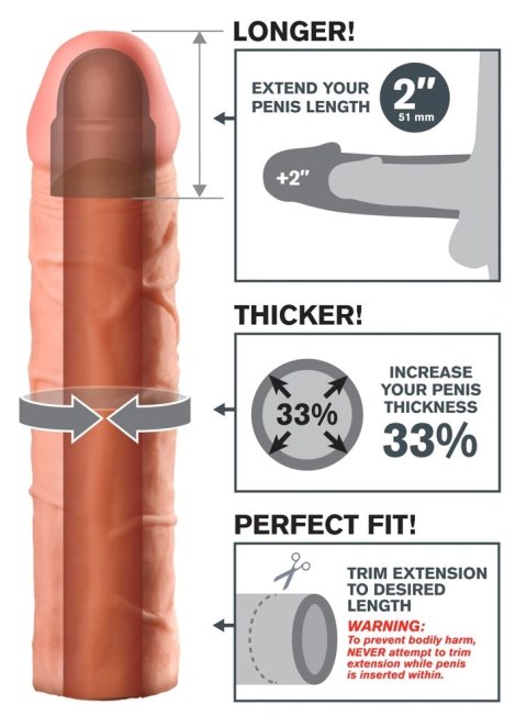 Fantasy X-Tensions - Nakładka Na Penisa 33% Większy Penis +5.1cm Cielisty Fantasy X-Tensions - Nakładka Na Penisa 33% Większy Penis +5.1cm Cielisty