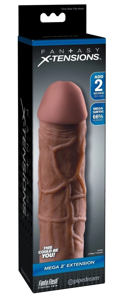 Fantasy X-Tensions - Nakładka Na Penisa 66% Większy Penis +5.1cm Brąz Fantasy X-Tensions - Nakładka Na Penisa 66% Większy Penis +5.1cm Brąz