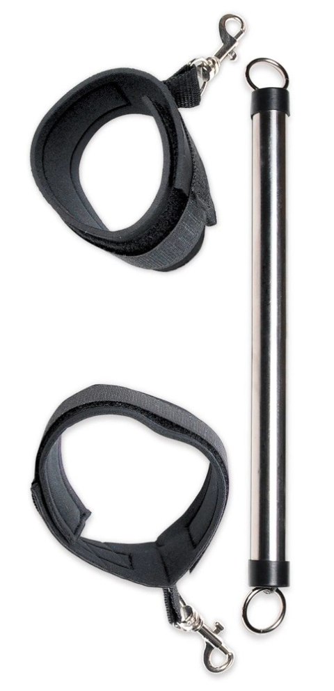 Fetish - Czarne Mankiety Na Kostki Z Srebrną Rozpurką Bdsm Fetish - Czarne Mankiety Na Kostki Z Srebrną Rozpurką Bdsm