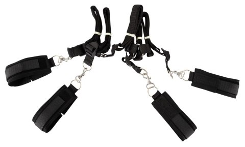 Fetish - Zestaw Do Zniewolenia Łóżka Bdsm Mankiety Łóżka Czarne Fetish - Zestaw Do Zniewolenia Łóżka Bdsm Mankiety Łóżka Czarne