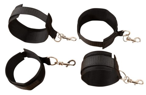 Fetish - Zestaw Do Zniewolenia Łóżka Bdsm Mankiety Łóżka Czarne Fetish - Zestaw Do Zniewolenia Łóżka Bdsm Mankiety Łóżka Czarne