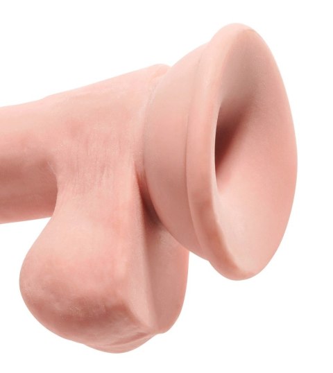 King Cock Plus - Realistyczne Dildo Z Jądrami I Przyssawką 17 CM Jasny Kolor Skóry King Cock Plus - Realistyczne Dildo Z Jądrami I Przyssawką 17 CM Jasny Kolor Skóry