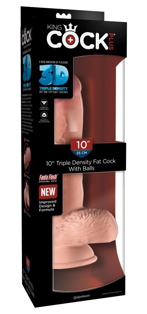 King Cock Plus - Realistyczne Dildo Z Jądrami I Przyssawką 25 CM Jasny Kolor Skóry King Cock Plus - Realistyczne Dildo Z Jądrami I Przyssawką 25 CM Jasny Kolor Skóry