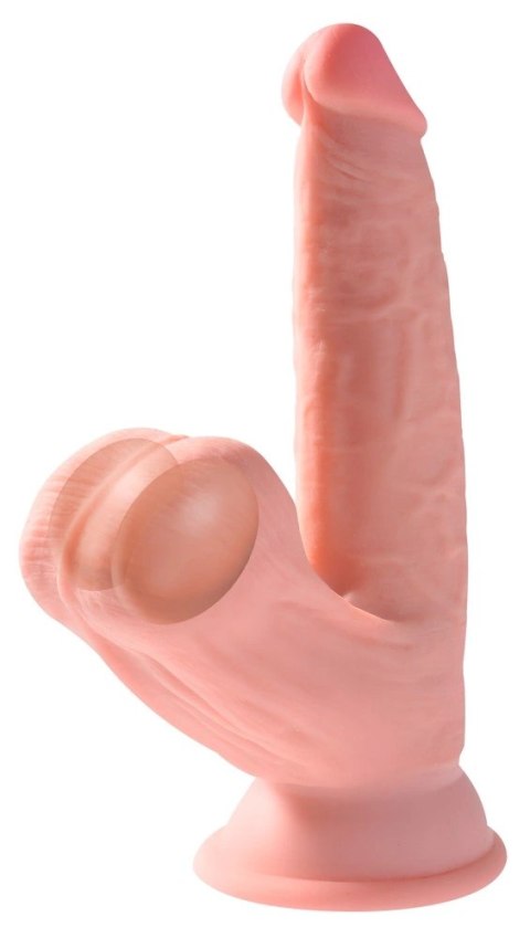 King Cock Plus - Realistyczne Dildo Z Kulkami W Jądrach I Przyssawką 15,2 CM Jasny Kolor Skóry King Cock Plus - Realistyczne Dildo Z Kulkami W Jądrach I Przyssawką 15,2 CM Jasny Kolor Skóry