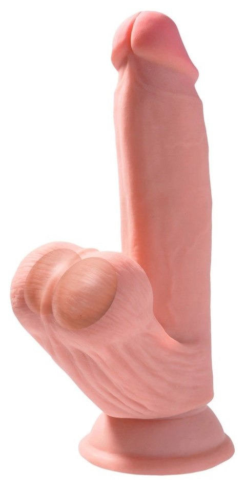 King Cock Plus - Realistyczne Dildo Z Kulkami W Jądrach I Przyssawką 18 CM Jasny Kolor Skóry King Cock Plus - Realistyczne Dildo Z Kulkami W Jądrach I Przyssawką 18 CM Jasny Kolor Skóry