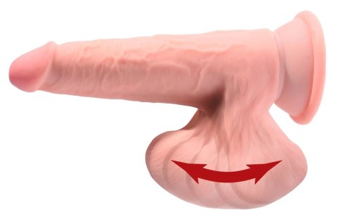 King Cock Plus - Realistyczne Dildo Z Kulkami W Jądrach I Przyssawką 18 CM Jasny Kolor Skóry King Cock Plus - Realistyczne Dildo Z Kulkami W Jądrach I Przyssawką 18 CM Jasny Kolor Skóry
