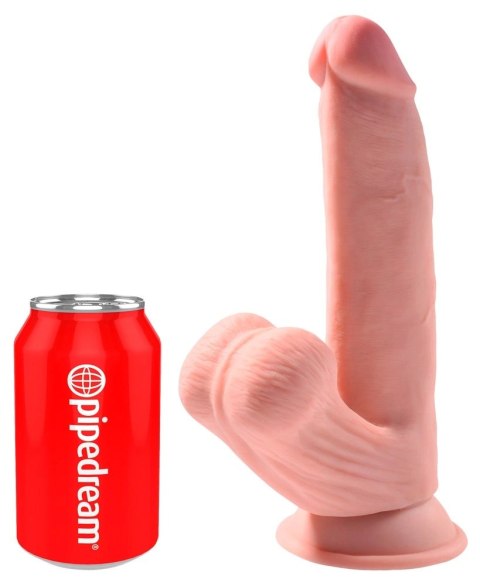 King Cock Plus - Realistyczne Dildo Z Kulkami W Jądrach I Przyssawką 20 CM Jasny Kolor Skóry King Cock Plus - Realistyczne Dildo Z Kulkami W Jądrach I Przyssawką 20 CM Jasny Kolor Skóry