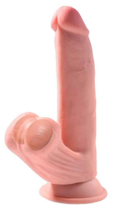 King Cock Plus - Realistyczne Dildo Z Kulkami W Jądrach I Przyssawką 20 CM Jasny Kolor Skóry King Cock Plus - Realistyczne Dildo Z Kulkami W Jądrach I Przyssawką 20 CM Jasny Kolor Skóry